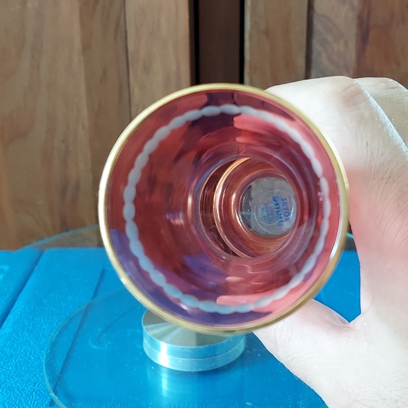 Cranberry Crystal Bud Vase - Picture 8 of 15